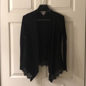 Black hem detail cardigan stitch Fix FROXX